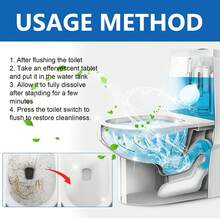 Viên sủi làm sạch bồn cầu - Tẩy cặn, khử mùi, tẩy vết bẩn tại nhà - Nhiều màu - Xem 4