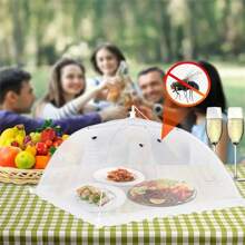 Large Pop-Up White Mesh Food Cover Tent | Foldable & Washable | Ideal For Outdoor Picnics, BBQs & Parties | Protects From Insects | Transparent Mesh Design | Portable Food Shelter Large Mosquito Net Camping Food Cover Beach Pop Up Tent Beach Essentials Birthday Decoration Picnic Blanket Home Decor