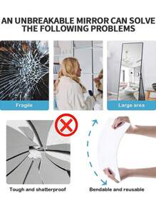 4pcs/8pcs 3D Mirror Tile Wall Sticker, Shatter-Resistant Acrylic Full Body Mirror Tiles, 30cm, Self-Adhesive, Flexible Plastic Mirror, Full Mirror Tiles, DIY Wall Decor, Suitable For Door, Bedroom, Home Gym, Bathroom, Dining Room, Home
