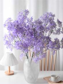 Grandes tiges artificielles de fleurs de cerisier pourpres de 35 po (88 cm), fleurs de lilas réalistes pour la décoration intérieure/extérieure, mariages, salles, ornements, festivals et décoration de la maison. Décoration saisonnière de printemps et d'été.