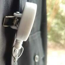 Bulk 100 Pack - Premium Retractable Badge Reels With Alligator Swivel Clip On Back By Specialist ID (White) - White - View 6