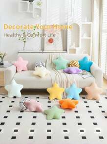 Star Plush Seat Cushion Throw Pillow, Cute Decorative Pillow, Suitable As Mother's Day Or Valentine's Day Gift, Bedroom Decor