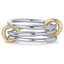 1 set de varios estilos de anillos de mujer con incrustaciones de cobre y circonita cúbica, chapados en oro, no se desvanecen, anillos apilables, mejor regalo decorativo para mujeres