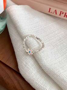 2 件时尚花朵串珠装饰戒指套装，适合女性日常佩戴 - 彩色 - 查看 5