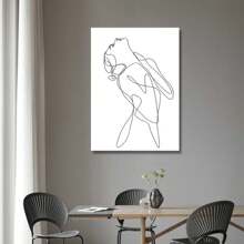 3pcs Modern Abstract And Sexy Female Facial Lines, Wall Arts, Canvas Printing Posters, Optional Frame Hanging Paintings, Living Room Or Student Dormitory Decoration ,Wall Art With Frame