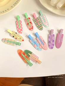 6件套甜美可爱水果造型无夹发夹，适用于女性，刘海夹，化妆夹，碎发夹，颜色随机，发饰，美发工具，美容配件，卷发发饰，秋季，旅行，美发工具，女士配饰，发饰，秋季，女士发饰，美发工具，发饰，发饰，美容配件，礼物，旅行，女士礼物，发饰，圣诞礼物，圣诞礼物，圣诞礼物，圣诞礼物，女士圣诞礼物，礼物，礼物，圣诞礼物，女士礼物，礼物，礼物，成人圣诞礼物，成人圣诞礼物，发饰，女士配饰，圣诞礼物，成人发饰，发饰，女士礼物创意，美容圣诞礼物，女士礼物，优雅爪夹 - 彩色 - 查看 1