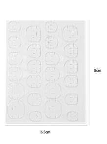 600 pièces (25 feuilles) Colle à ongles en gel double face pour ongles de remplacement