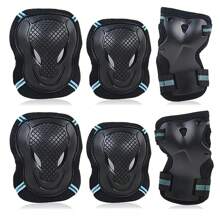6Pcs/Set Adult Knee Pads And Elbow Pads Set & Wrist Guards For Roller Skating Skating Pads Protective Gear Adult - Roller Skate & Skateboard Pads Gym Accessories Knee Support Sports Knee Pads Gym Knee Pads