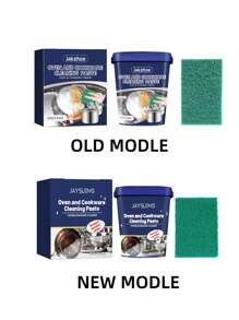 100g Multipurpose Gentle Cleaning Paste, Suitable For Stainless Steel, Cooktop, Oven, Range Hood Cleaning, Rust Remover, Lightweight, You May Want To Order Multiple Units Based On Your Need (Random New/Old Packaging)