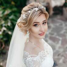 1Piece Bridal Faux Pearl Flower Headpiece Headband Flower Faux Pearl Headpiece Woman Hair Accessory For Birthday Party First Communion Wedding - White - View 5