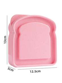 Reusable Bento Box For Sandwiches & Lunch – Toast-Shaped Plastic Container With Leak-Proof Lid, Microwave & Dishwasher Friendly – Ideal For Families Or Adults – Practical Kitchen Supplies