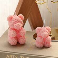 1 Creative Rose Bear Scented Candle, Romantic Home Decoration Perfume Decoration, High-End Birthday Gift Commemorating Halloween, Ghost, Autumn, Holiday, Holiday Christmas, Party