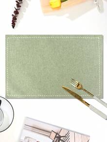 1/2/4 miếng lót bàn bằng vải, thích hợp để trang trí bàn tiệc cưới, miếng lót bàn bằng giấy bạc PVC tối giản và thời trang, miếng lót máy pha cà phê, thảm cách nhiệt chống trượt, thích hợp cho tiệc cưới, lễ kỷ niệm ngày lễ, cắm trại dã ngoại, trang trí bàn tiệc sinh nhật - Nhiều màu - Xem 16