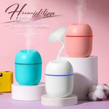 A 2 Pieces Set (Humidifier + USB Fan) Combination, Bring Cool Breeze To People,USB Portable Cold Mist Humidifier, USB Plug-In Small Fan, Featuring 2 Mist Modes, 7-Color Lights And Automatic Shut-Off - Very Suitable For Travel, Home And Bedroom, Applicable For Travel, Home, Office, Car, Party, Valentine's Day Gift