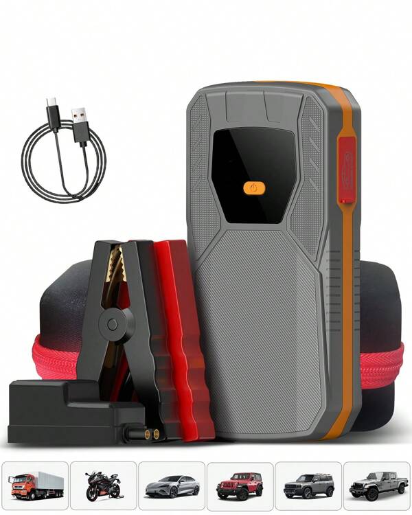 Eigotrav Eigotrav PD-J210 4-IN-1 Auto Starthilfe,6000A 8000mAh Ladegerät Power Bank 12V Auto Batterie