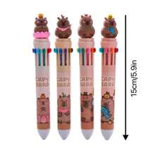 Sanrio 8pcs Sanrio Pompompurin Multicolor Ballpoint Pen, Creative Stationery, Student Planner Pens, Cute Fresh Learning Supplies School Supplies, Back To School