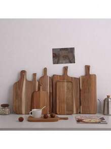 1 Pc Rosewood Cutting Board - Wooden Kitchen Tray, Stylish Long Handle, Solid Wood, For Meat, Cheese, Bread, Vegetables And Fruits - Charcuterie Board Cheese Serving Platter, Perfect For Gourmet Slicing And Display, Essential For Modern Farmhouse Kitchen. Mother's Day Gift, Wedding Kitchenware. Christmas Gift.