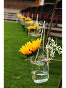 3/6pcs 17.7 Inch Artificial Sunflower Flowers. Suitable For Outdoor Garden Decor, Indoor & Outdoor Decor, Vase Decor, Fake Plants, All Season Decor, Room Decor, Home Floral Decor, Indoor & Outdoor Garden, Window, Porch, Planters, Wedding Ceremony, Party Decor, Birthday Party Accessories