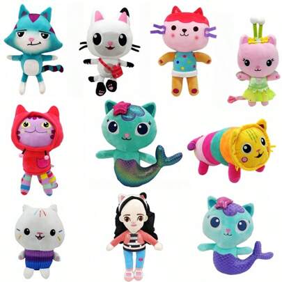 1pc Gabby's Doll House - Plush Pillow - Cartoon Merchandise - Children's Plush Doll - Holiday/Birthday Gift - Halloween Gift - Christmas Gift - Christmas Eve Gift - Gift - Children's Doll - Toys - Games