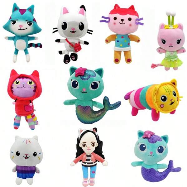 1pc Gabby's Doll House - Plush Pillow - Cartoon Merchandise - Children's Plush Doll - Holiday/Birthday Gift - Halloween Gift - Christmas Gift - Christmas Eve Gift - Gift - Children's Doll - Toys - Games