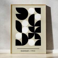 1pc /3PCSWall Arts Posters Optional Frame ModernMid Century Bauhaus Poster Geometric Wall Art Canvas Prints Living Room Bedroom Bright Colourful Artwork For Home Decor ,Wall Art With Frame