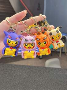 pokemon Pokemon, Pikachu Imitation Makeup Keychain, Disguised , Charizard, Etc., Cartoon Cute Doll Bag Pendant Small Gifts Is The Perfect Party Gift, And Also The Perfect Gift. Decoration Features - An Ideal Gift That Can Be Given, A Must-Have In Summer, Suitable For Giving Or Using At Summer Parties, Birthday Parties, Christmas, Halloween, Thanksgiving Parties