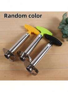 1pc Stainless Steel Pineapple Peeler Corer Slicer Cutter - Easy Core Removal, Slice & Dice Tool For Fresh Pineapple (Random Color & Style)