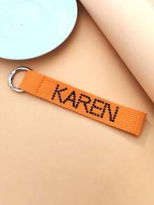 1pc Customized Text, Name, Slogan Keychain With Black Rhinestone - Personalized Car & Backpack Accessory, Perfect Gift For Family & Friends, Pendant Decoration - Black Diamond - View 7