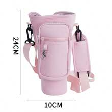 40oz Tumbler Case, Cup Cover, Diving Material Cup Cover, Car Handle Cup Protective Cover, Diagonal Strap Adjustable Strap, Suitable For Outdoor Travel, Fitness, Daily Use.