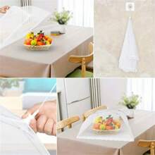 Large Pop-Up White Mesh Food Cover Tent | Foldable & Washable | Ideal For Outdoor Picnics, BBQs & Parties | Protects From Insects | Transparent Mesh Design | Portable Food Shelter Large Mosquito Net Camping Food Cover Beach Pop Up Tent Beach Essentials Birthday Decoration Picnic Blanket Home Decor