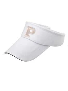 1 pieza Gorra de béisbol con bordado de letra para niños Letra A-Z Gorra de béisbol negra para niños y niñas Gorras visera de equipo deportivo Gorras con hebilla ajustable 8-16 años - Blanco - Ver 14