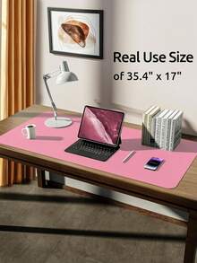 1 pièce Tapis de bureau de Napa, tapis de souris, tapis de bureau de bureau, sous-main en PU antidérapant, tapis de bureau pour ordinateur portable, sous-main de bureau imperméable pour bureau et maison (épaisseur 1 mm) - Multicolore - Voir 37