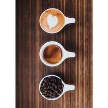 可选框架可爱咖啡杯帆布画北欧拿铁海报和印刷品墙壁艺术画适用于咖啡馆家居装饰餐厅厨房绘画可重复使用框架，带框架厨房装饰的墙壁艺术 - 彩色 - 查看 60