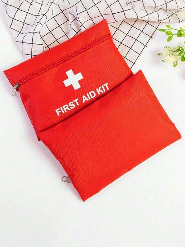 Portable Empty First Aid Kit, Available In Three Sizes: S/M/L, Suitable For Mini Medical Kit, Compact First Aid Kit, Survival Emergency Kit, Household Medicine Kit, Pill Bandage Storage Bag, Zipper First Aid Kit Unscented Canvas Emergency Travel Toiletry Bag, Unisex, Can Hold Medicine And Necessities, Travel Necessities, Holiday Necessities
