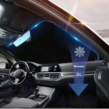 Car Windshield Sunshade, Summer Heat Insulation Sunshade Front Window Can Be Folded Sunshade-UV Protection And In-Car Cooling, Suitable For Most Vehicles