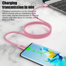 2PCS 66w Fast Charging Data Cable USB To Lightning 1m Wear-Resistant Fast Charging Stable Transmission Data Cable Charging Cable Compatible With IPhone 8-14 Series Smartphones