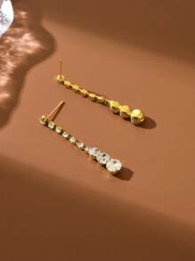 Pendientes de cristal geométrico con borla brillante aptos para uso en fiestas de cumpleaños, bodas y ocasiones especiales de las damas