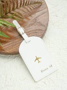 Takeoak 1个定制金色字母组合仿皮行李牌，适用于行李箱，可定制烫印姓名，带隐私姓名卡，个性化旅行包/背包标签，婚礼座位卡，礼品标签，旅行配件，手工制作，时尚旅行礼物，生日伴娘礼物，送给朋友，多用途，大容量，多功能 - 彩色 - 查看 16