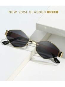 4 pièces / 3 pièces / 2 pièces / 1 pièce Lunettes de mode ovales en métal de style rétro européen et américain, lunettes en forme de diamant, lunettes semi-circulaires, style rétro populaire et polyvalent, convenant aux hommes et aux femmes, pour les vacances, les loisirs, les accessoires de plage, l'utilisation quotidienne et les activités de plein air pour les vacances d'été à la plage, les sorties, les voyages