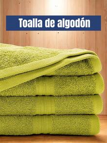 TOALLA DE BAÑO 100% ALGODÓN MEXICANO (Gruesa) ABSORBENTE  72cm X 134cm, la cenefa puede variar - Verde - Ver 2