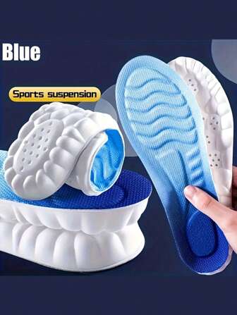 1 Pair Of 4D Insoles, Sweat-Absorbent And Breathable Insoles, Can Be Freely Cut, High-Elastic Memory Foam Insoles For Both Men And Women, Comfortable High-Elastic Thick Insoles With Arch Support, Super Soft High Heel Insoles