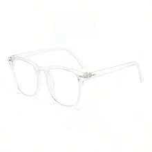 1pc Square Shape Gold & Black Stud Light Glasses Clear Glasses Accessories - Multicolor - View 11
