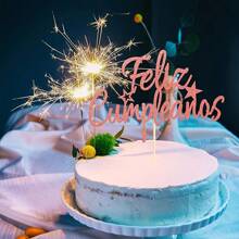 1pc Feliz Cake Topper - Spanish Feliz Cake Decoration, Happy Birthday Cake Topper, Fiesta Theme Party Cake Decoration Supplies