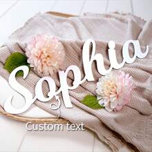 1pc Personalized Wooden Name Plate, No Electricity Needed, Customized Letter Wall Decor, Boho Style, Suitable For Living Room, Bedroom, Unique Customized Gift For Birthday, Party, Wedding, Graduation, Christmas, Halloween