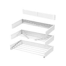 80CM Wall Mounted Airer Towel Drying Rack Extendable Folding Clothes Dryer - White - View 8