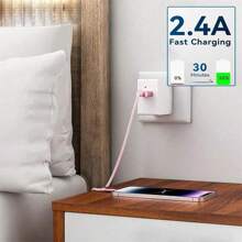 2PCS 66w Fast Charging Data Cable USB To Lightning 1m Wear-Resistant Fast Charging Stable Transmission Data Cable Charging Cable Compatible With IPhone 8-14 Series Smartphones