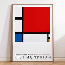 1pc /3PCSWall Arts Posters Optional Frame ModernMid Century Bauhaus Poster Geometric Wall Art Canvas Prints Living Room Bedroom Bright Colourful Artwork For Home Decor ,Wall Art With Frame