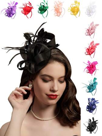1pc Kentucky Derby Fascinators For Women High Tea Party Hat Wedding Cocktail Flower Headware With Mini Hats Tiny Hats Mini Top Hat Mini Cap