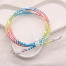 Bộ 2 dây bảo vệ cáp dữ liệu chống xoắn & dây buộc, ngăn cáp bị đứt, bảo vệ bộ sạc - Nhiều màu - Xem 10
