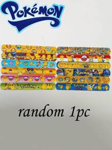 pokemon 1/12pcs Cartoon Slap Bracelet, 12 Unique Designs, Fun Party Favors And Holiday Decorations, Perfect For Birthday Parties, Events And Celebrations, Colorful Slap Bracelet With Cute Patterns, Suitable For All Ages Birthday Gift Toy,